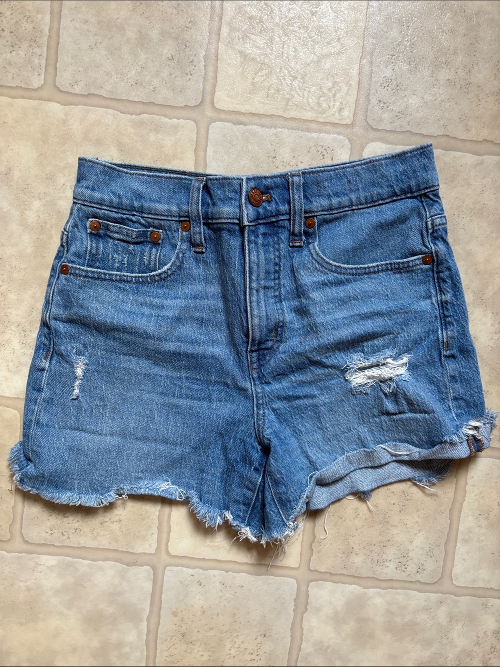 Madewell High Rise Denim Shorts Women Size 26